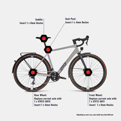 fahrradsattel rose Rose Backroad AL EQ Set - Hexlox – Hexlox