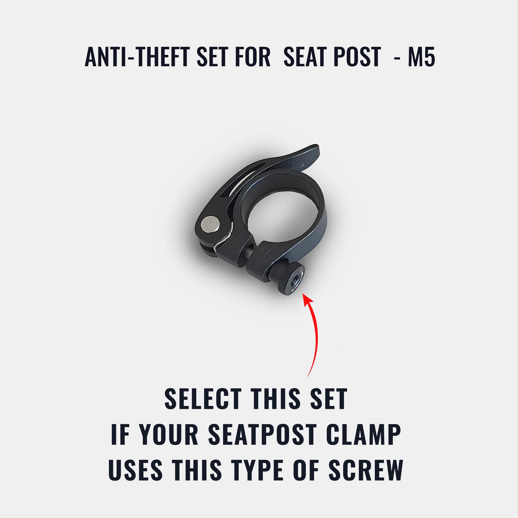 Anti-Theft Set for seat post (M5)