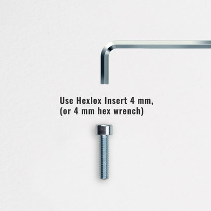 M5 Steel bolts cylinder head – use Hexlox Insert 4 mm.