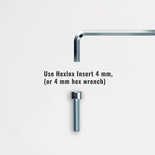 M5-Stahlschrauben Zylinderkopf – kompatibel mit Hexlox Einsatz 4 mm