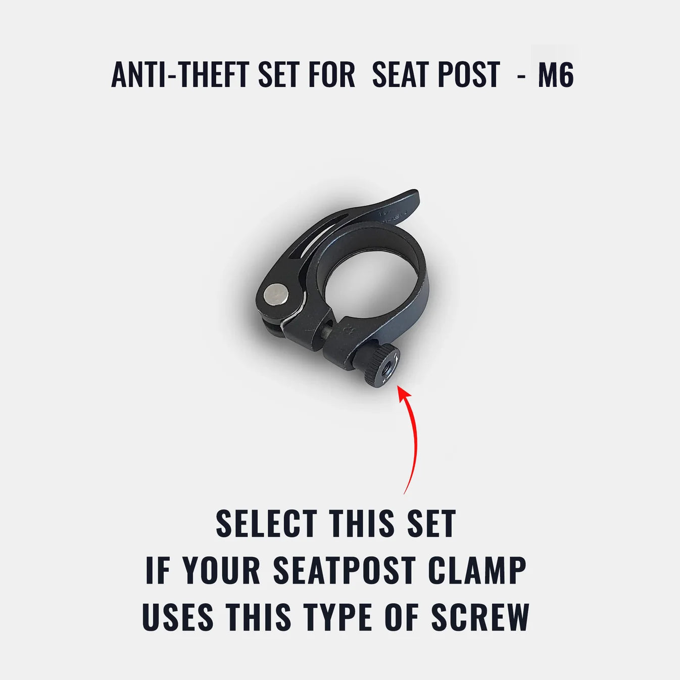 M5 Seatpost Security Set – Replacement for quick release