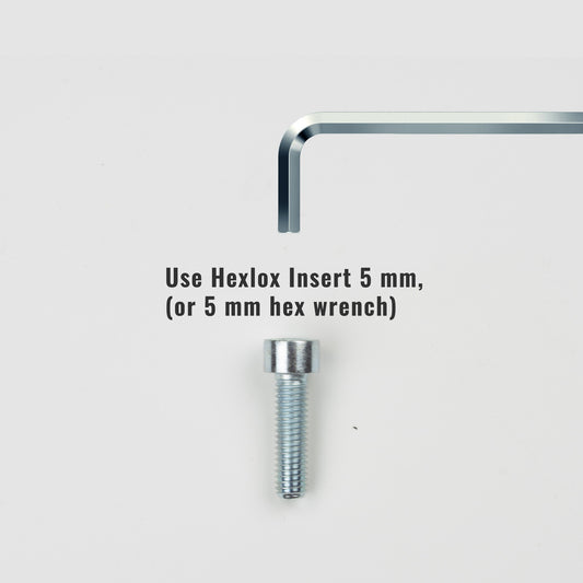 M6-Stahlschrauben Zylinderkopf – kompatibel mit Hexlox Einsatz 5 mm