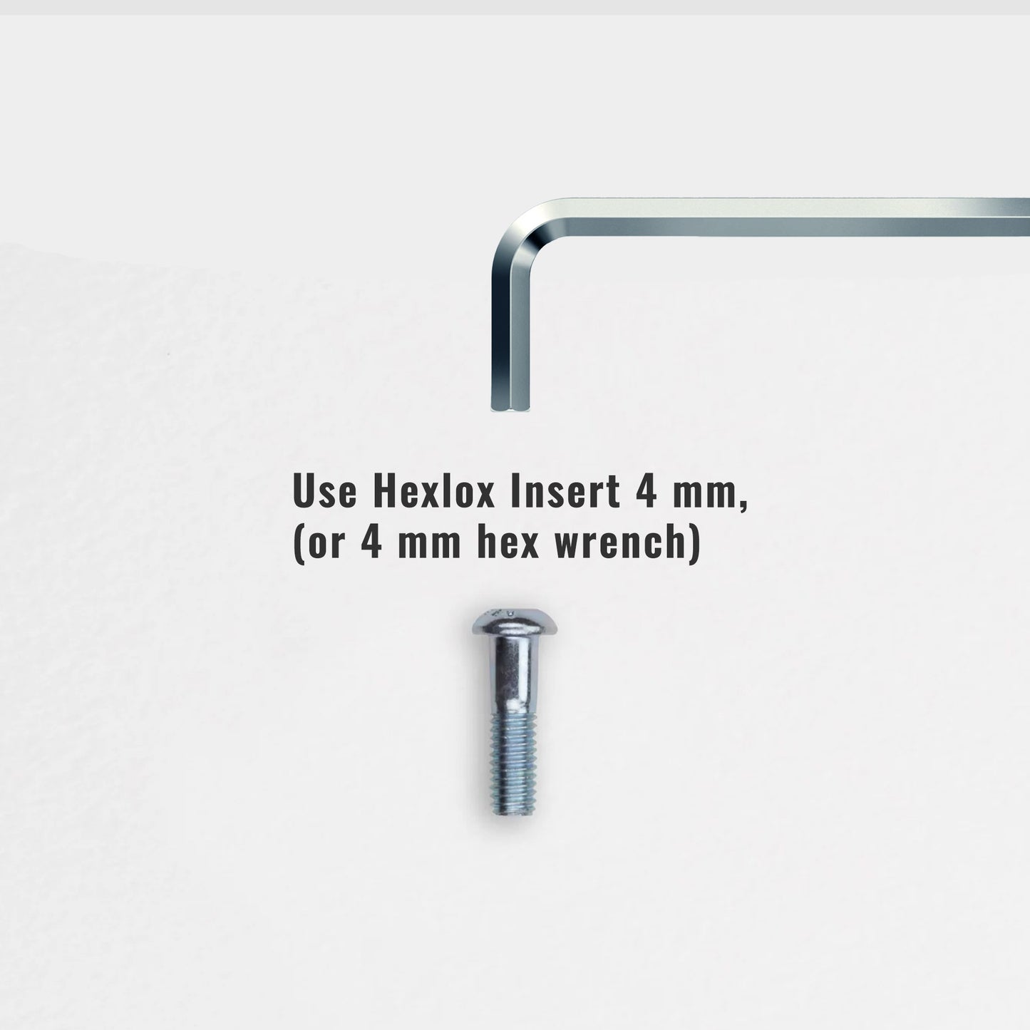 M6-Stahlschrauben Linsenkopf – kompatibel mit Hexlox Einsatz 4 mm