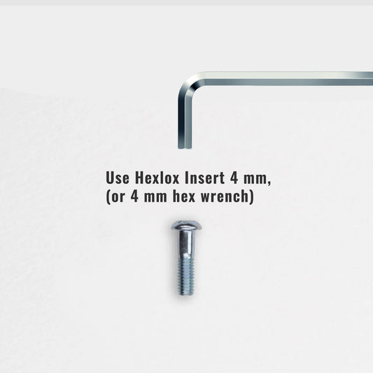 M6-Stahlschrauben Linsenkopf – kompatibel mit Hexlox Einsatz 4 mm