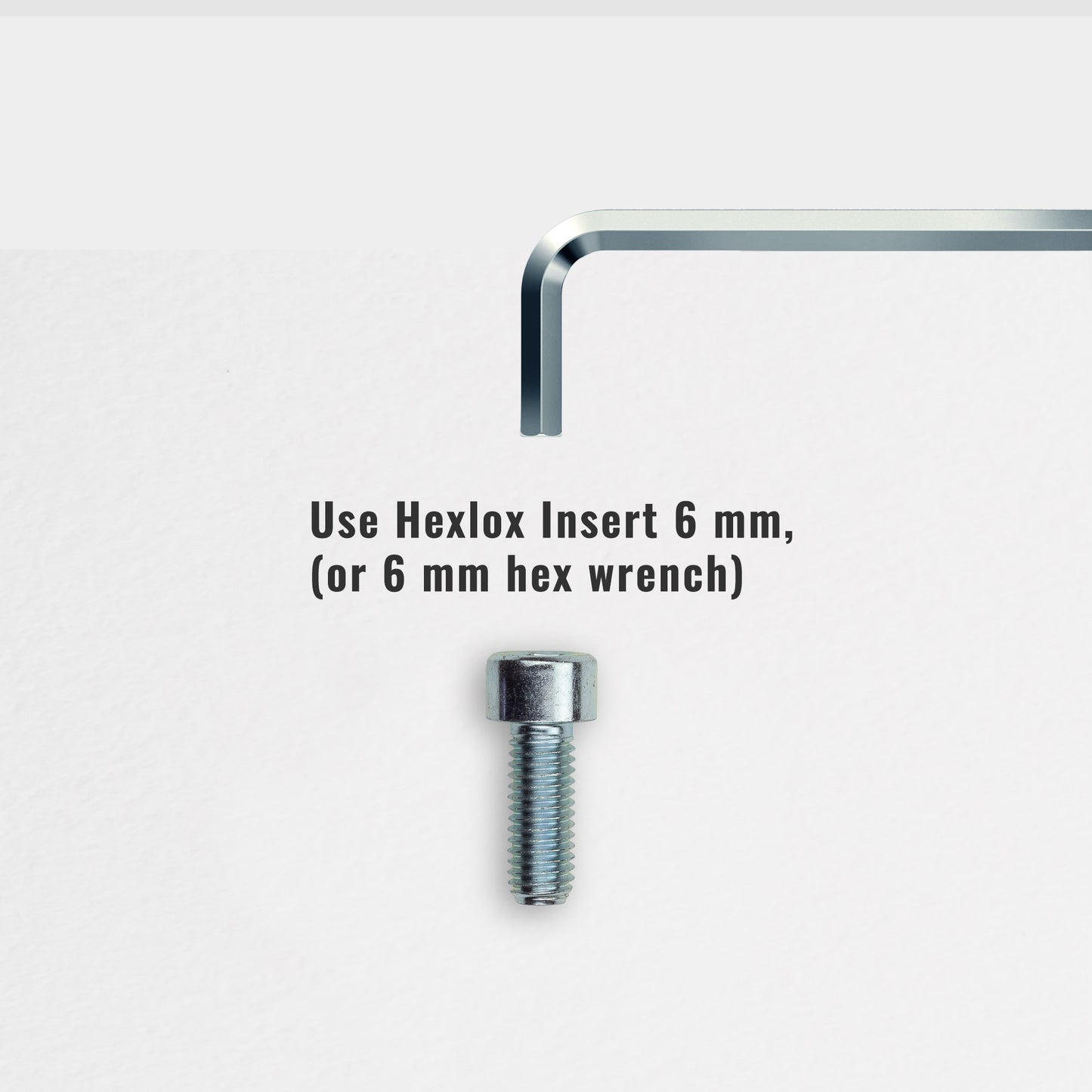 M8-Stahlschrauben Zylinderkopf – kompatibel mit Hexlox Einsatz 6 mm