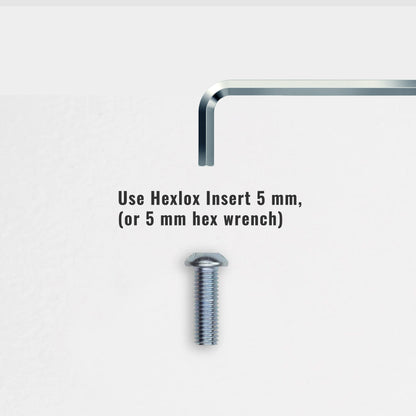 M8-Stahlschrauben Linsenkopf – kompatibel mit Hexlox Einsatz 5 mm