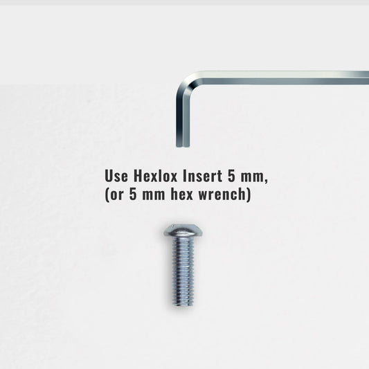 M8-Stahlschrauben Linsenkopf – kompatibel mit Hexlox Einsatz 5 mm