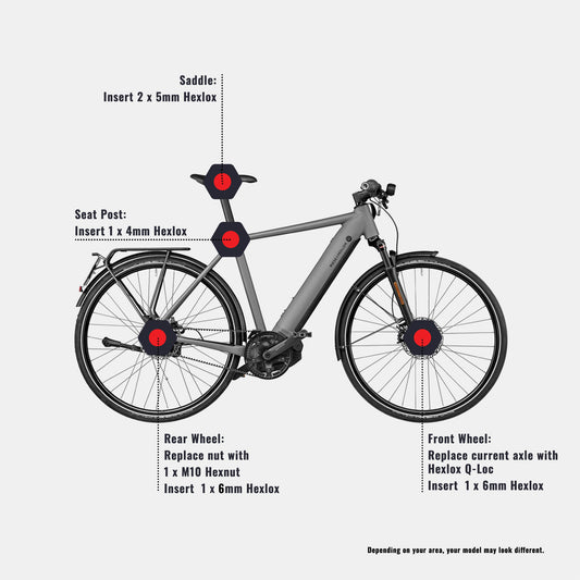 Anti-Diebstahl-Set - Riese & Müller Roadster 4 Vario HS