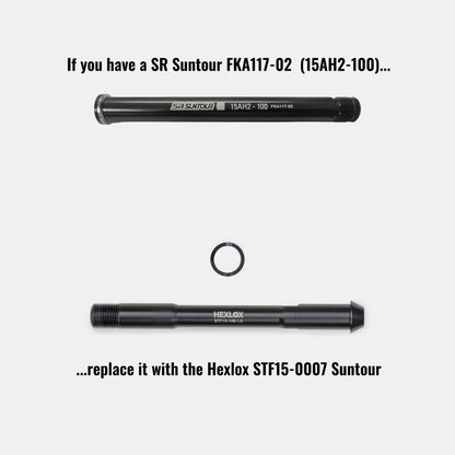 Hexlox Thru Axle - Replacement for Suntour Thru Axles