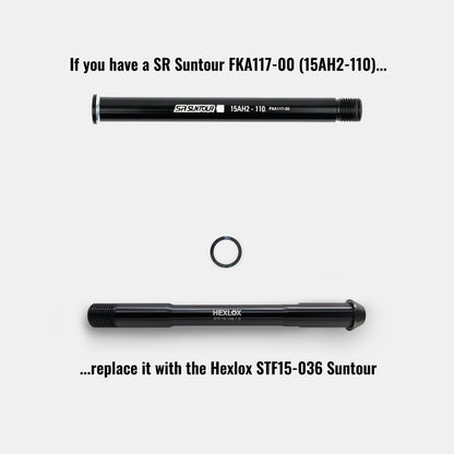 Hexlox Thru Axle - Replacement for Suntour Thru Axles