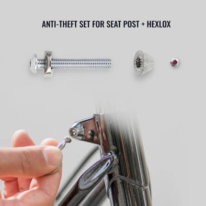 Anti-Theft Set for seat post (M6) + 4mm Hexlox