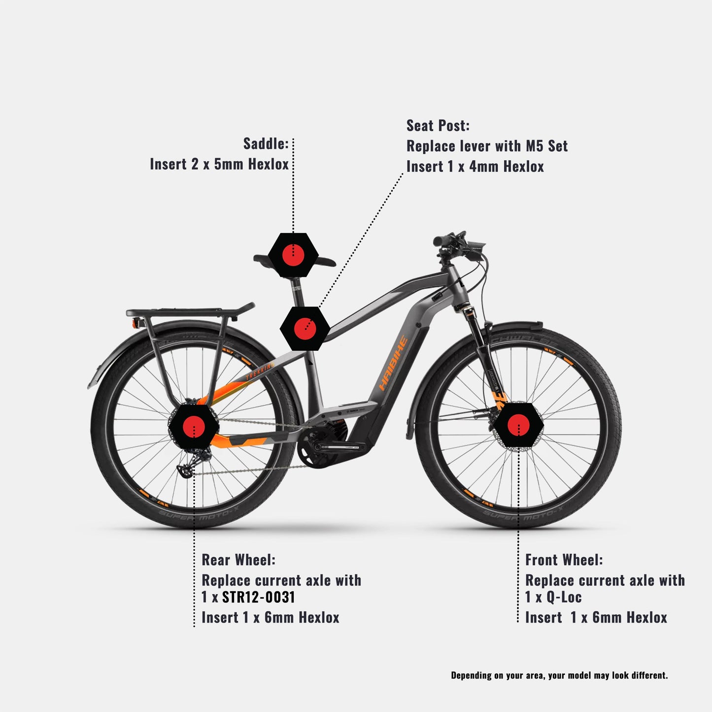 haibike trekking 10 low e-bike Anti-Theft Set - Haibike Trekking 10 Low/High