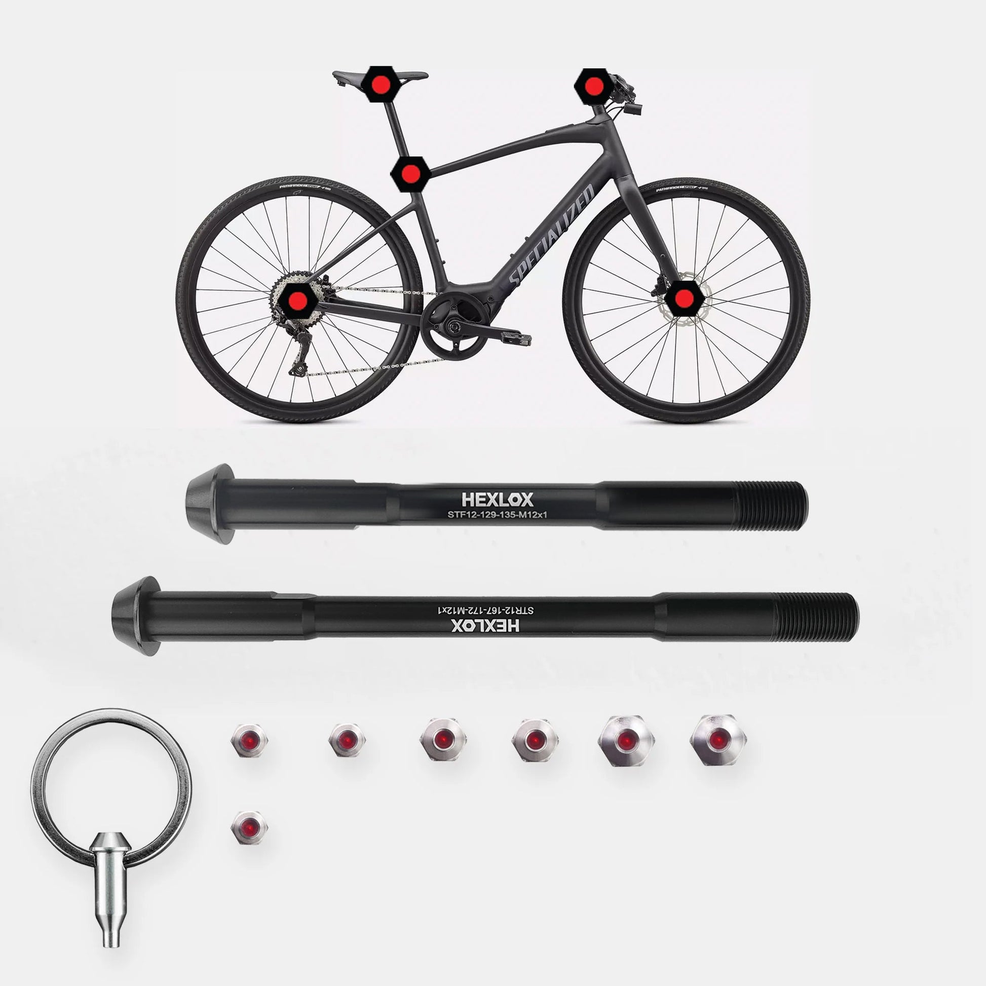 fahrradschloss specialized Anti-Diebstahl-Set - Specialized Vado SL 4.0 – Hexlox
