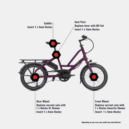 Anti-Diebstahl-Set - TernQuick Haul P9/D8