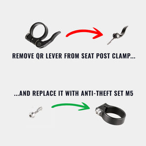 Anti-Theft Set for seat post (M5)