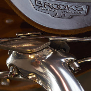 Hexlox Bike Saddle Security Set Installed on Brooks Saddle