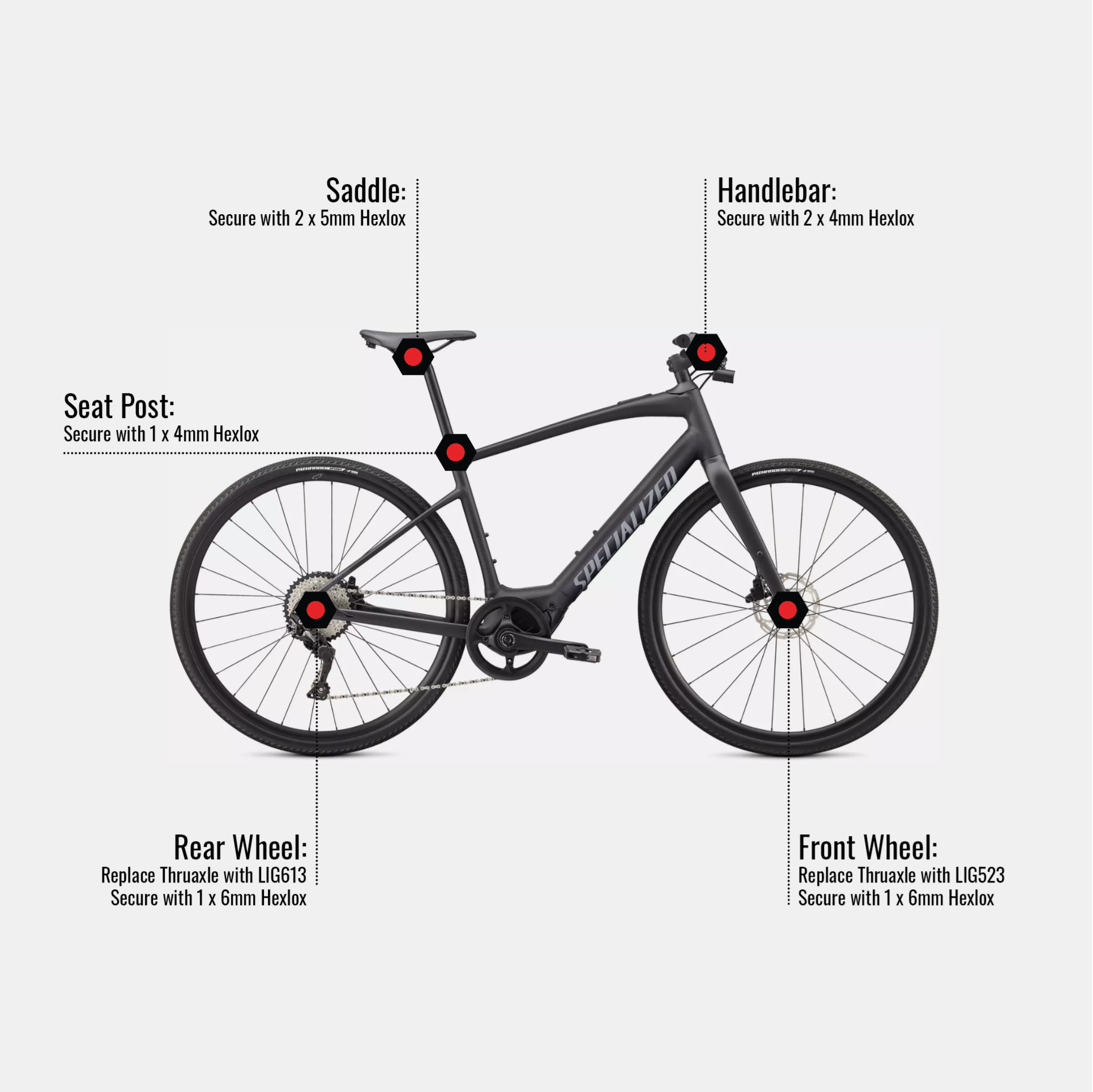 Specialized bike discount lock key replacement