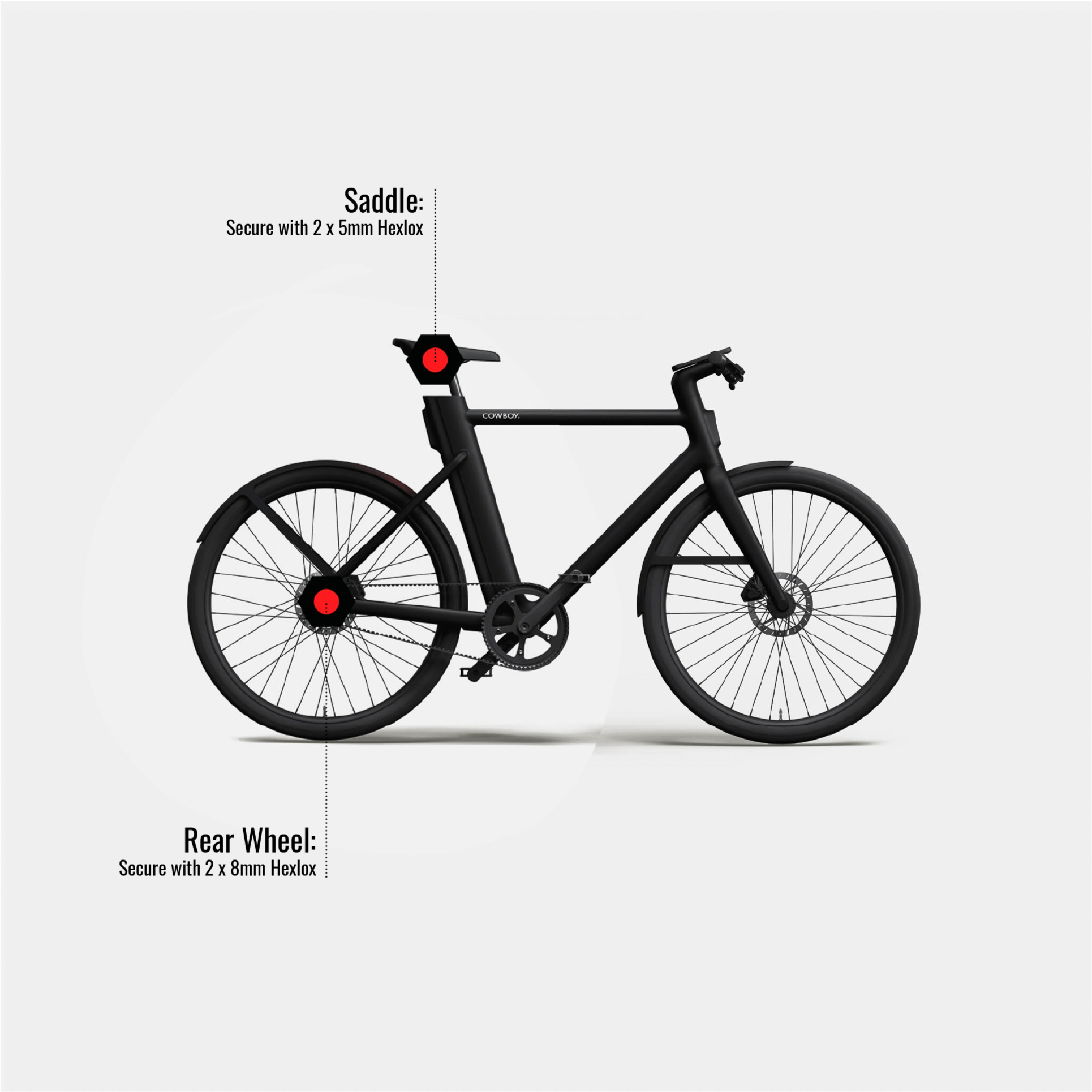 Protect Your Cowboy 4 Parts Against Theft Hexlox Hexlox Anti Theft for Saddles Wheels and More