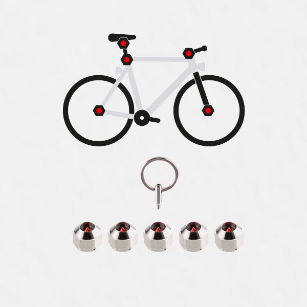 Bike wheel lock and bicycle saddle lock by Hexlox
